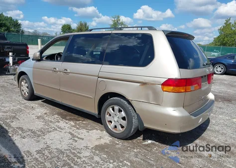 2002 Honda Odyssey Ex z USA, uszkodzony, nr VIN 5FNRL18642B001962